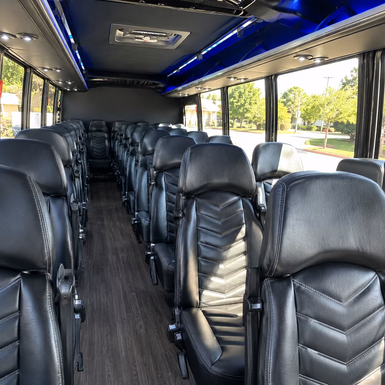 federal way 25 passenger minibus interior