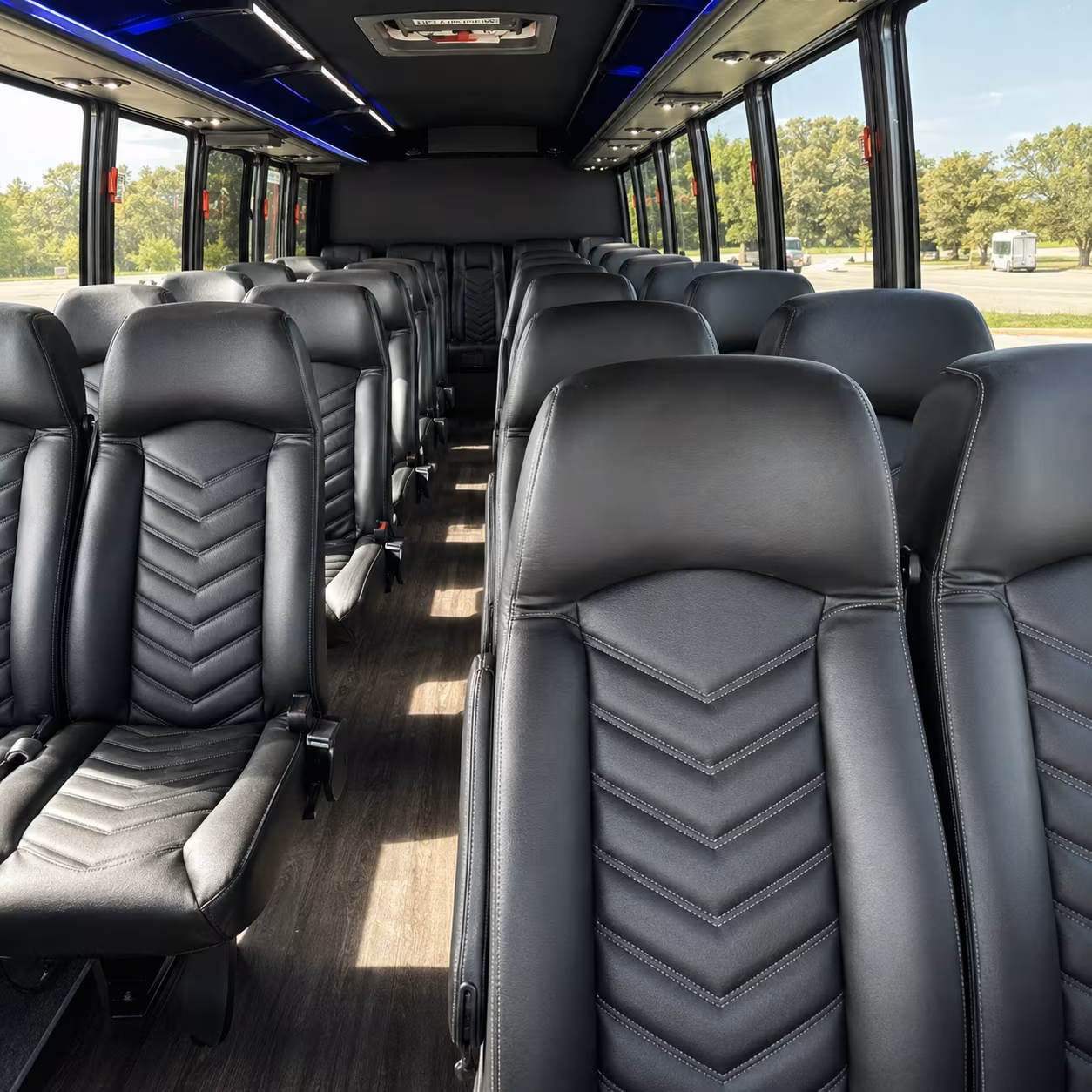 federal way 35 passenger minibus inside