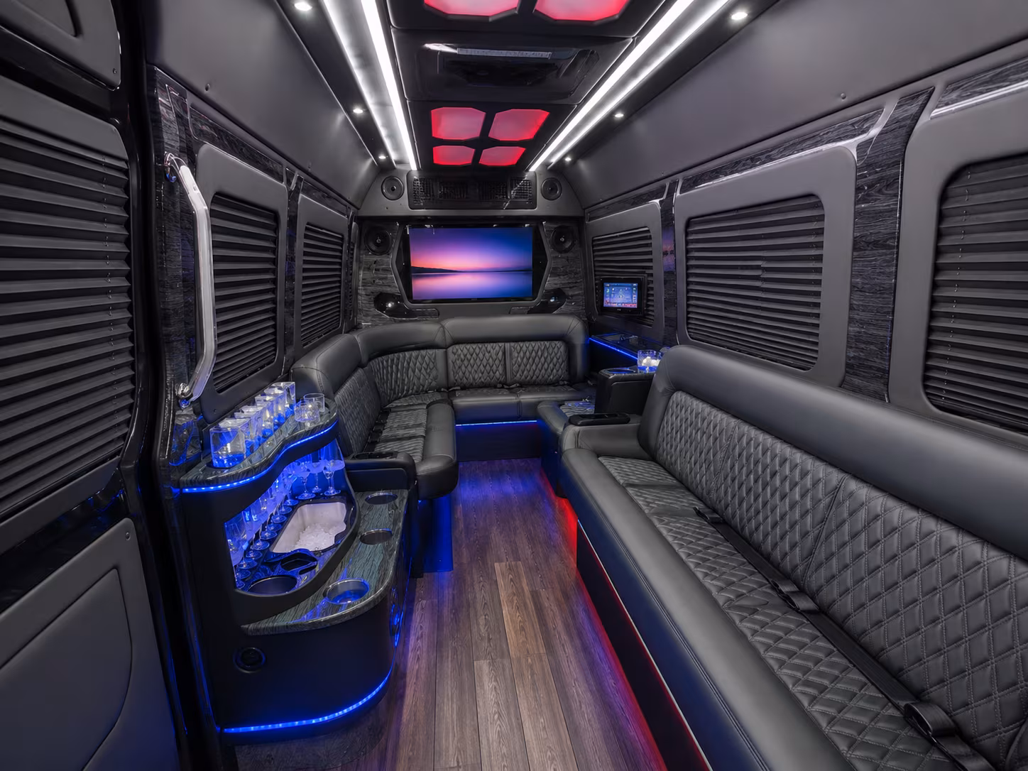 federal way 50 passenger party bus interior