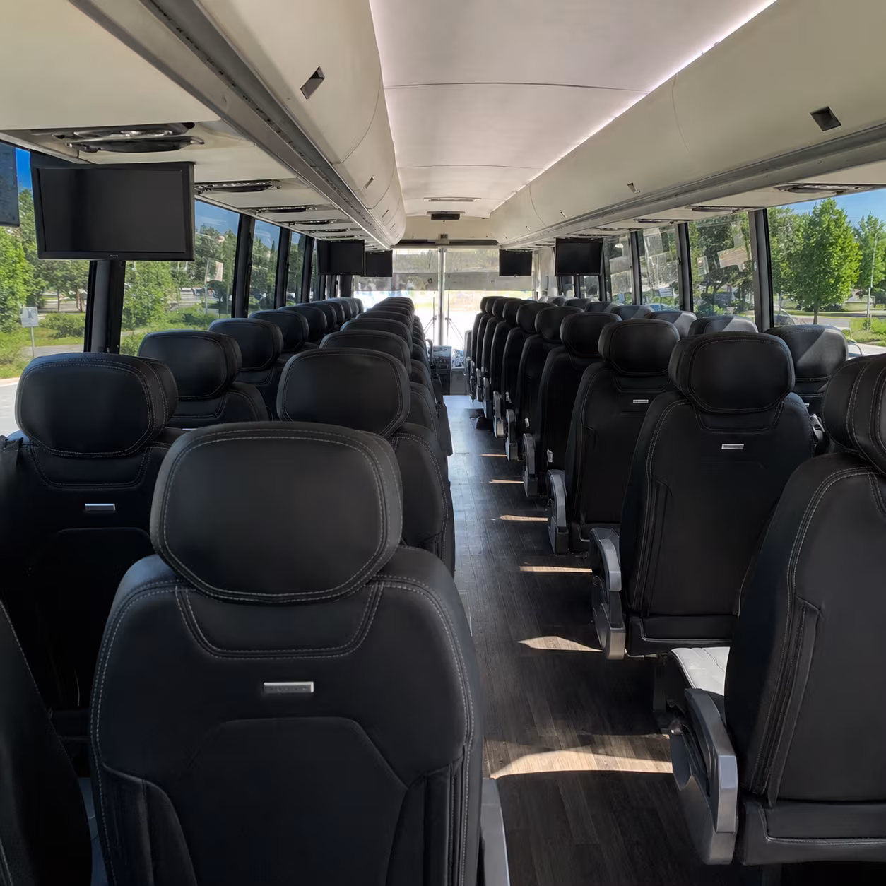 federal way 56 passenger charter bus inside