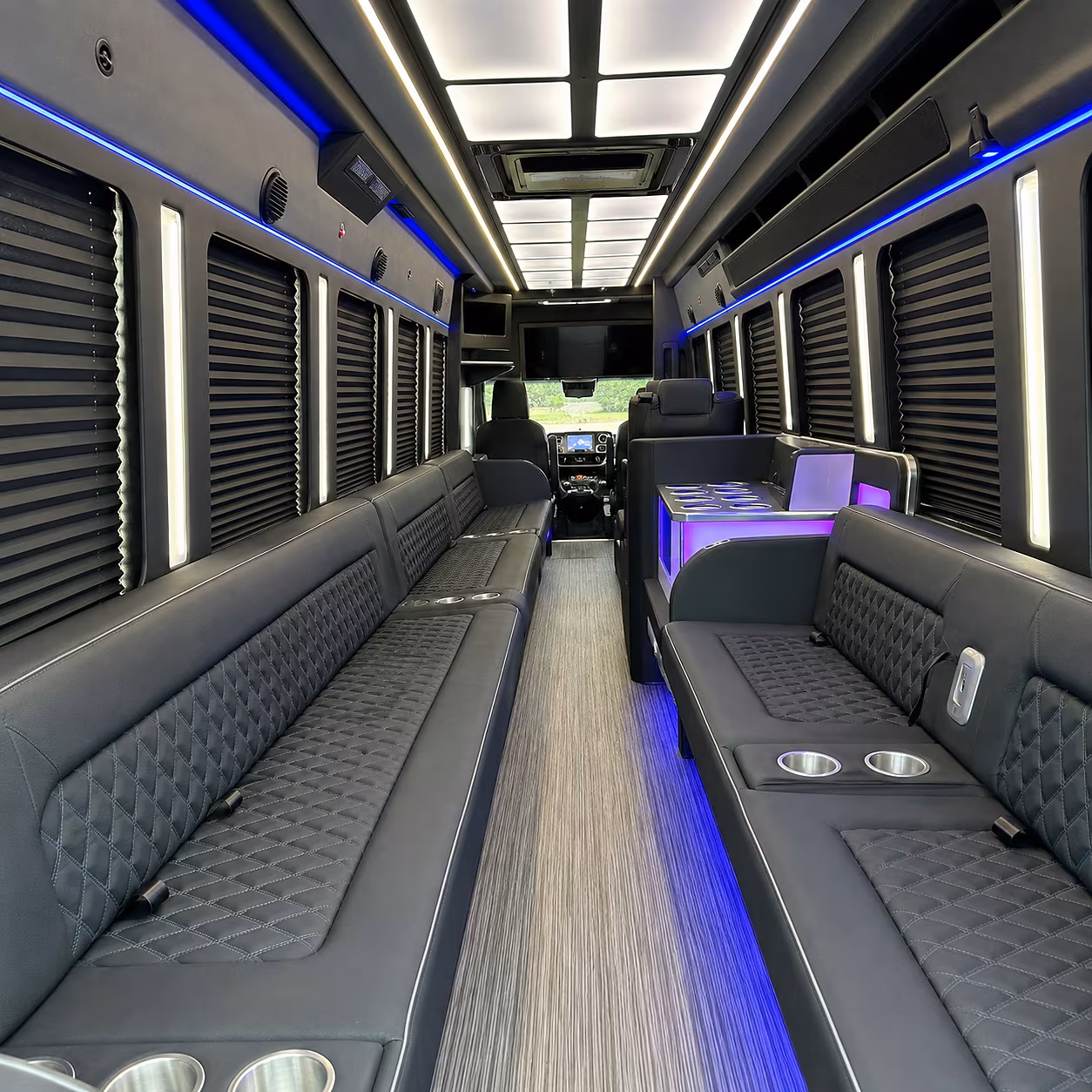 federal way party bus rental interior